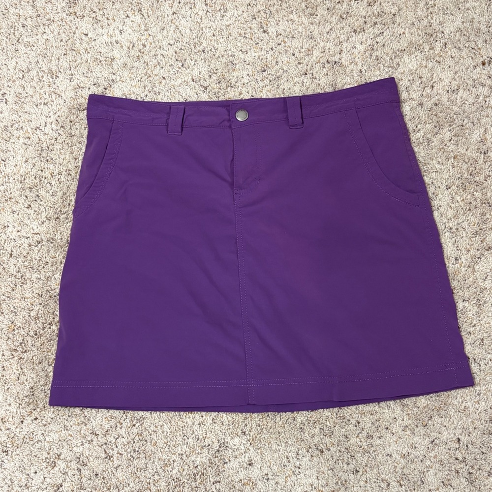 Eddie Bauer Travex Purple Hiking Skort Womens 10 Active Skirt Built-in Shorts